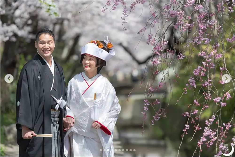 京都祇園甲部の元芸妓・紗月さんの結婚式前撮り写真