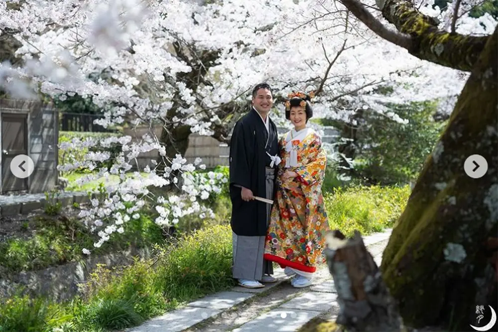 京都祇園甲部の元芸妓・紗月さんの結婚式前撮り